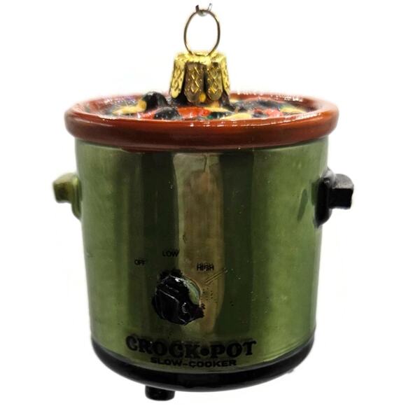 Crock Pot Slow Cooker Kitchen Ornament Cody Foster Glass Christmas Decoration - Picture 8 of 8